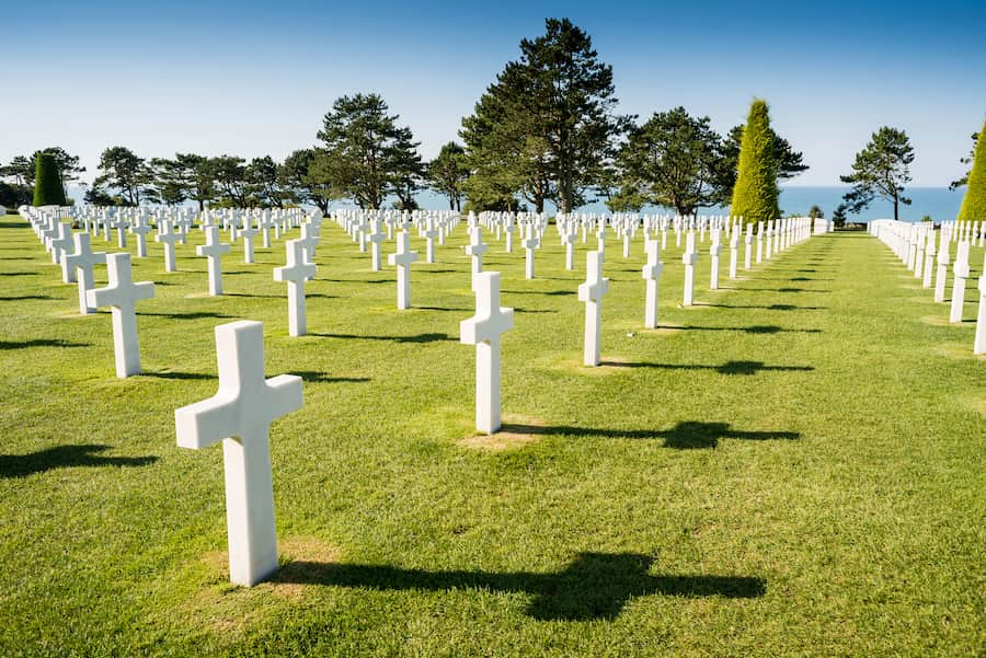 Cimetière américain à Omaha Beach - Camping le Fanal